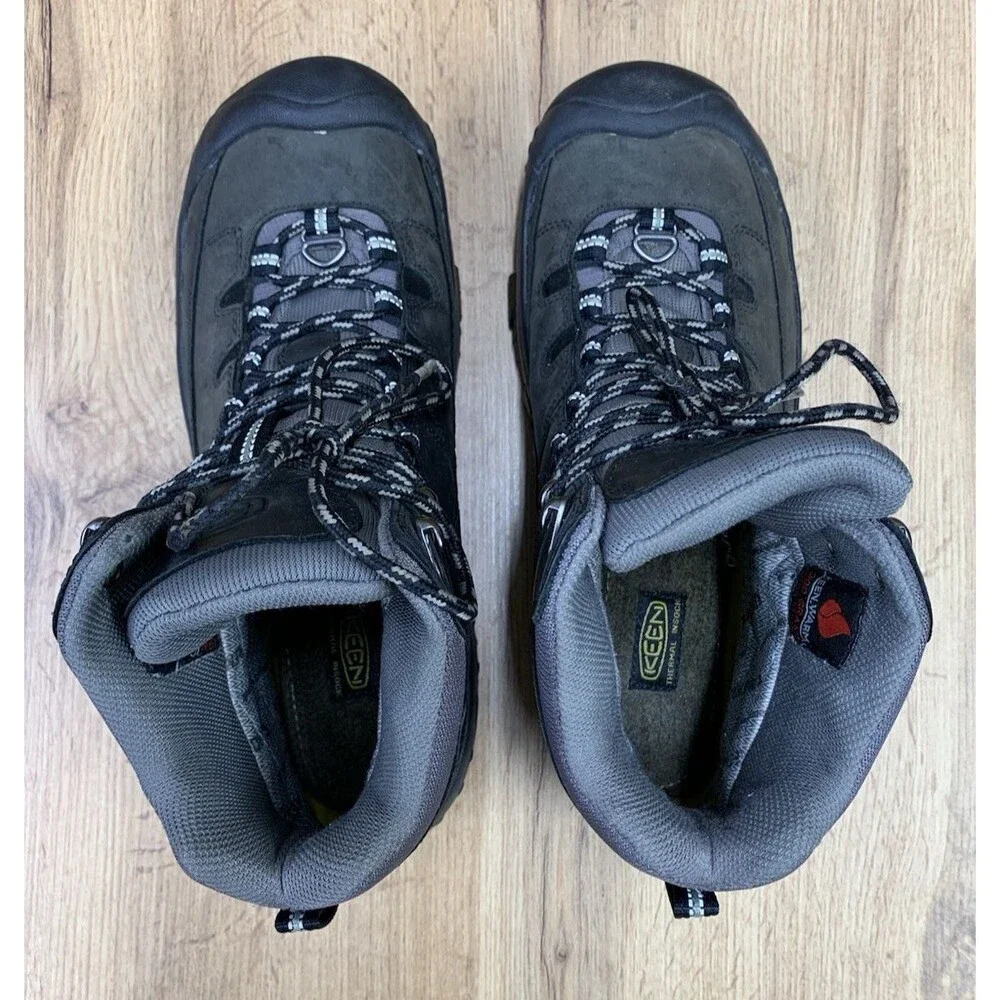 KEEN Delta Mid Waterproof Insulated Hiking Boots Men’s 10 Black 200g 12003